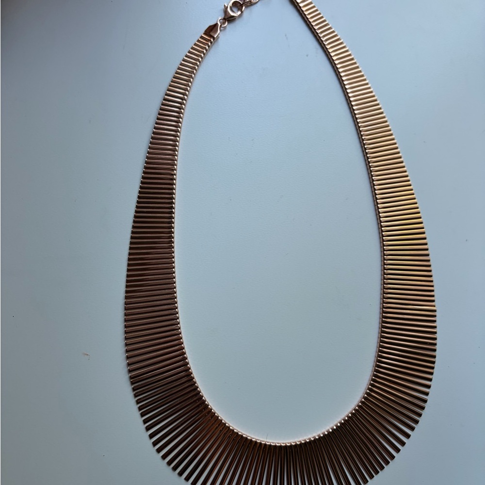 Radiant Gold Fan-Link Collar Necklace
